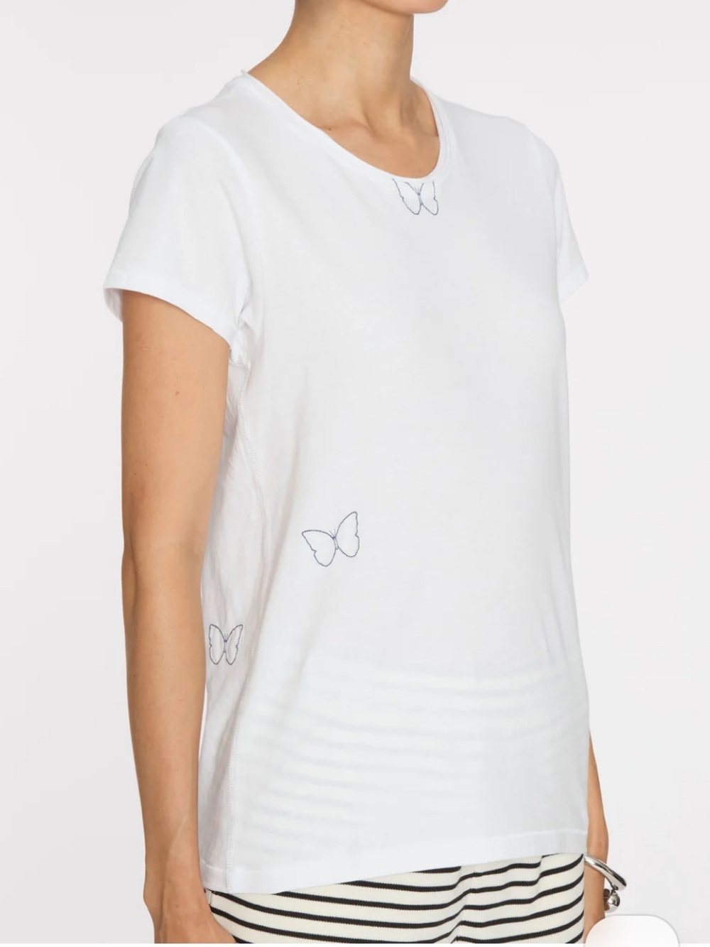 Capsule Shop White Butterfly Short-Sleeve Tee
